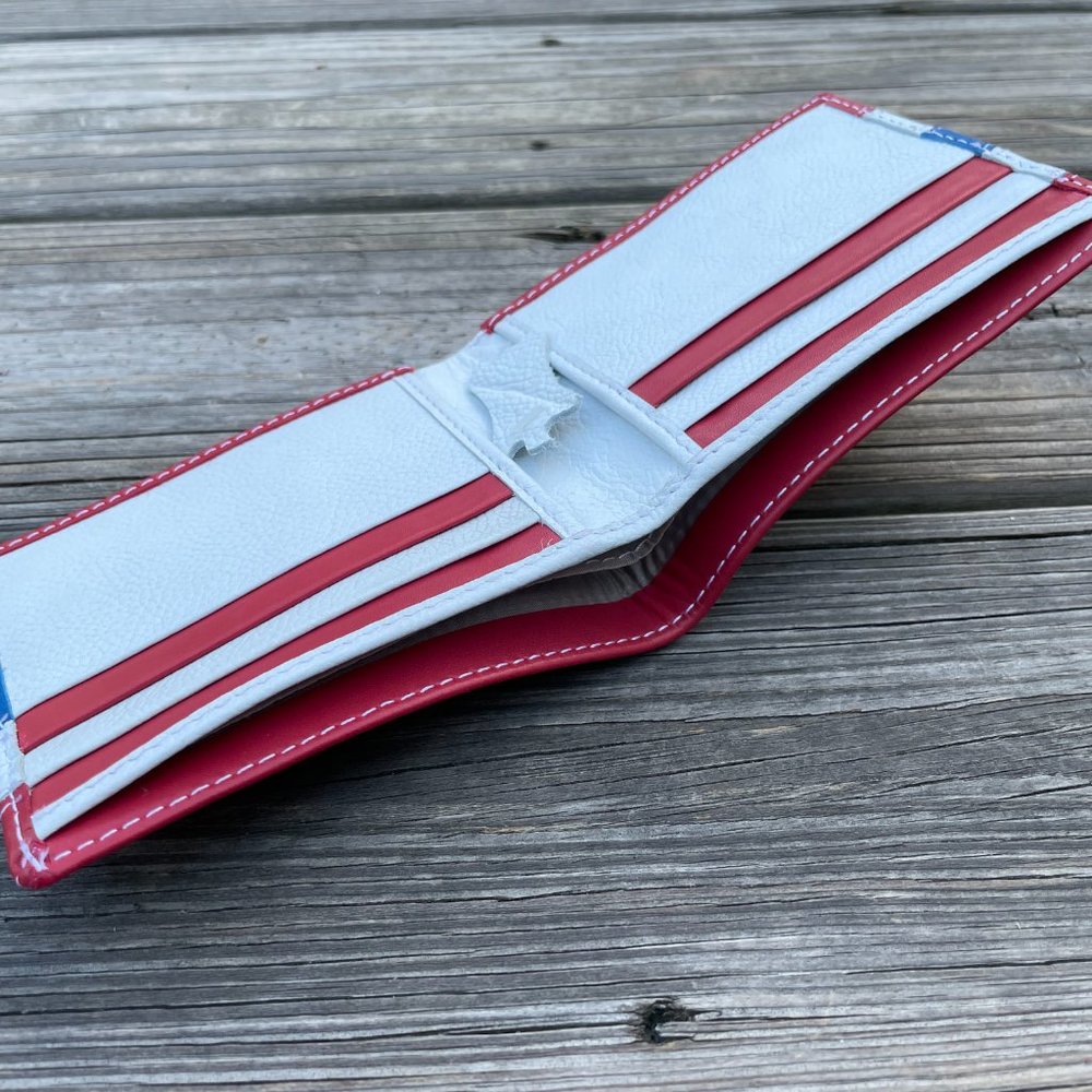 Men Cardholder Wallet Multi Color Block Bifold Han - Picture 6 of 11